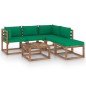 vidaXL 6-tlg. Garten-Lounge-Set aus Paletten mit Kissen Kiefernholz vidaXL 6-tlg. Garten-Lounge-Set aus Paletten mit Kissen Kiefernholz