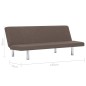 vidaXL Schlafsofa Taupe Polyester vidaXL Schlafsofa Taupe Polyester