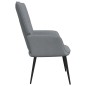 vidaXL Relaxsessel mit Hocker Hellgrau Stoff vidaXL Relaxsessel mit Hocker Hellgrau Stoff
