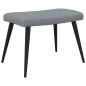vidaXL Relaxsessel mit Hocker Hellgrau Stoff vidaXL Relaxsessel mit Hocker Hellgrau Stoff