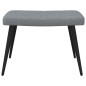 vidaXL Relaxsessel mit Hocker Hellgrau Stoff vidaXL Relaxsessel mit Hocker Hellgrau Stoff
