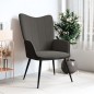 vidaXL Relaxsessel Dunkelgrau Samt und PVC vidaXL Relaxsessel Dunkelgrau Samt und PVC