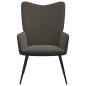 vidaXL Relaxsessel Dunkelgrau Samt und PVC vidaXL Relaxsessel Dunkelgrau Samt und PVC