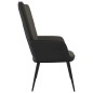 vidaXL Relaxsessel Dunkelgrau Samt und PVC vidaXL Relaxsessel Dunkelgrau Samt und PVC
