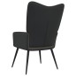 vidaXL Relaxsessel Dunkelgrau Samt und PVC vidaXL Relaxsessel Dunkelgrau Samt und PVC