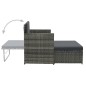 vidaXL 2-tlg. Garten-Lounge-Set mit Auflagen Poly Rattan Grau vidaXL 2-tlg. Garten-Lounge-Set mit Auflagen Poly Rattan Grau