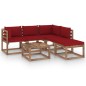 vidaXL 6-tlg. Garten-Lounge-Set aus Paletten mit Kissen Kiefernholz vidaXL 6-tlg. Garten-Lounge-Set aus Paletten mit Kissen Kiefernholz