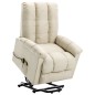 vidaXL Massagesessel mit Aufstehhilfe Creme Stoff vidaXL Massagesessel mit Aufstehhilfe Creme Stoff
