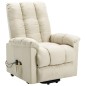 vidaXL Massagesessel mit Aufstehhilfe Creme Stoff vidaXL Massagesessel mit Aufstehhilfe Creme Stoff