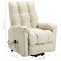 vidaXL Massagesessel mit Aufstehhilfe Creme Stoff vidaXL Massagesessel mit Aufstehhilfe Creme Stoff