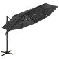 vidaXL Sonnenschirm mit Aluminium-Mast 4-lagig Anthrazit 3x3 m vidaXL Sonnenschirm mit Aluminium-Mast 4-lagig Anthrazit 3x3 m