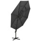 vidaXL Sonnenschirm mit Aluminium-Mast 4-lagig Anthrazit 3x3 m vidaXL Sonnenschirm mit Aluminium-Mast 4-lagig Anthrazit 3x3 m
