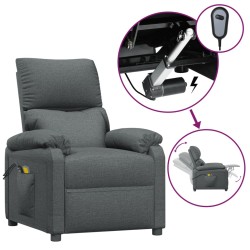 vidaXL Massagesessel Elektrisch Dunkelgrau Stoff