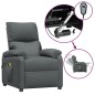 vidaXL Massagesessel Elektrisch Dunkelgrau Stoff vidaXL Massagesessel Elektrisch Dunkelgrau Stoff