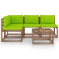 vidaXL 5-tlg. Garten-Lounge-Set mit Kissen in Hellgrün vidaXL 5-tlg. Garten-Lounge-Set mit Kissen in Hellgrün