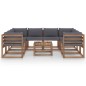 vidaXL 9-tlg. Garten-Lounge-Set mit Kissen in Anthrazit vidaXL 9-tlg. Garten-Lounge-Set mit Kissen in Anthrazit