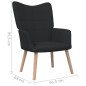 vidaXL Relaxsessel Schwarz Stoff vidaXL Relaxsessel Schwarz Stoff