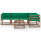 vidaXL 6-tlg. Garten-Lounge-Set aus Paletten mit Kissen Kiefernholz vidaXL 6-tlg. Garten-Lounge-Set aus Paletten mit Kissen Kiefernholz