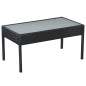 5-tlg. Garten-Lounge-Set mit Auflagen Poly Rattan Schwarz 5-tlg. Garten-Lounge-Set mit Auflagen Poly Rattan Schwarz