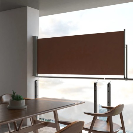 vidaXL Ausziehbare Seitenmarkise 100x300 cm Braun 