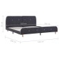 vidaXL Bettgestell Dunkelgrau Stoff 160 × 200 cm vidaXL Bettgestell Dunkelgrau Stoff 160 × 200 cm