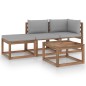 vidaXL 4-tlg. Garten-Lounge-Set aus Paletten mit Kissen Kiefernholz vidaXL 4-tlg. Garten-Lounge-Set aus Paletten mit Kissen Kiefernholz