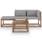 vidaXL 4-tlg. Garten-Lounge-Set aus Paletten mit Kissen Kiefernholz vidaXL 4-tlg. Garten-Lounge-Set aus Paletten mit Kissen Kiefernholz
