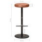 vidaXL Barhocker 2 Stk. Braun Echtleder vidaXL Barhocker 2 Stk. Braun Echtleder