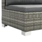 vidaXL 10-tlg. Garten-Lounge-Set mit Auflagen Poly Rattan Grau vidaXL 10-tlg. Garten-Lounge-Set mit Auflagen Poly Rattan Grau