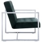 vidaXL 2-Sitzer-Sofa mit Armlehnen Dunkelgrün Chrom und Samt vidaXL 2-Sitzer-Sofa mit Armlehnen Dunkelgrün Chrom und Samt