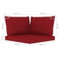 vidaXL 6-tlg. Garten-Lounge-Set mit Weinroten Kissen vidaXL 6-tlg. Garten-Lounge-Set mit Weinroten Kissen