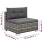 vidaXL 10-tlg. Garten-Lounge-Set mit Auflagen Poly Rattan Grau vidaXL 10-tlg. Garten-Lounge-Set mit Auflagen Poly Rattan Grau