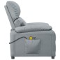 vidaXL Massagesessel Elektrisch Hellgrau Stoff vidaXL Massagesessel Elektrisch Hellgrau Stoff