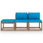 vidaXL 3-tlg. Garten-Lounge-Set aus Paletten mit Kissen Kiefernholz vidaXL 3-tlg. Garten-Lounge-Set aus Paletten mit Kissen Kiefernholz