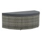 Gartenbett mit Sonnenschirm Grau Poly Rattan Gartenbett mit Sonnenschirm Grau Poly Rattan