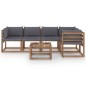 vidaXL 6-tlg. Garten-Lounge-Set aus Paletten mit Kissen Kiefernholz vidaXL 6-tlg. Garten-Lounge-Set aus Paletten mit Kissen Kiefernholz