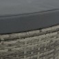 Gartenbett mit Sonnenschirm Grau Poly Rattan Gartenbett mit Sonnenschirm Grau Poly Rattan