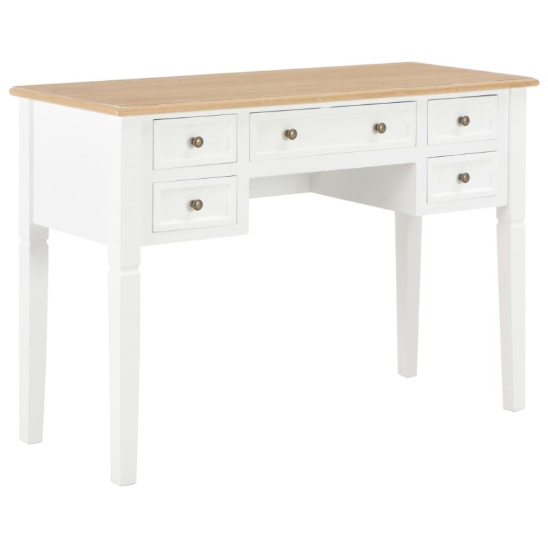 vidaXL Schreibtisch Weiß 109,5 x 45 x 77,5 cm Holz vidaXL Schreibtisch Weiß 109,5 x 45 x 77,5 cm Holz
