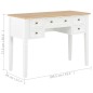 vidaXL Schreibtisch Weiß 109,5 x 45 x 77,5 cm Holz vidaXL Schreibtisch Weiß 109,5 x 45 x 77,5 cm Holz