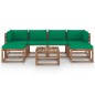 vidaXL 7-tlg. Garten-Lounge-Set aus Paletten mit Kissen Kiefernholz vidaXL 7-tlg. Garten-Lounge-Set aus Paletten mit Kissen Kiefernholz