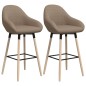 vidaXL Barhocker 2 Stk. Taupe Stoff vidaXL Barhocker 2 Stk. Taupe Stoff