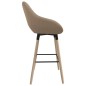 vidaXL Barhocker 2 Stk. Taupe Stoff vidaXL Barhocker 2 Stk. Taupe Stoff