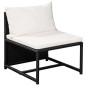 12-tlg. Garten-Lounge-Set mit Auflagen Poly Rattan Schwarz 12-tlg. Garten-Lounge-Set mit Auflagen Poly Rattan Schwarz