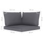 vidaXL 6-tlg. Garten-Lounge-Set mit Kissen in Anthrazit Kiefernholz vidaXL 6-tlg. Garten-Lounge-Set mit Kissen in Anthrazit Kiefernholz