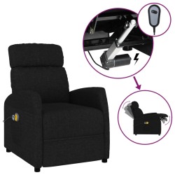 vidaXL Massagesessel Elektrisch Schwarz Stoff