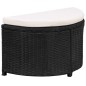 12-tlg. Garten-Lounge-Set mit Auflagen Poly Rattan Schwarz 12-tlg. Garten-Lounge-Set mit Auflagen Poly Rattan Schwarz