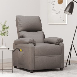 vidaXL Massagesessel Elektrisch Taupe Stoff