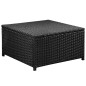 12-tlg. Garten-Lounge-Set mit Auflagen Poly Rattan Schwarz 12-tlg. Garten-Lounge-Set mit Auflagen Poly Rattan Schwarz