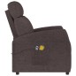 vidaXL Massagesessel Elektrisch Dunkelbraun Stoff vidaXL Massagesessel Elektrisch Dunkelbraun Stoff