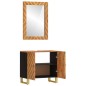vidaXL 2-tlg. Badschrank-Set Braun und Schwarz Massivholz Mango vidaXL 2-tlg. Badschrank-Set Braun und Schwarz Massivholz Mango